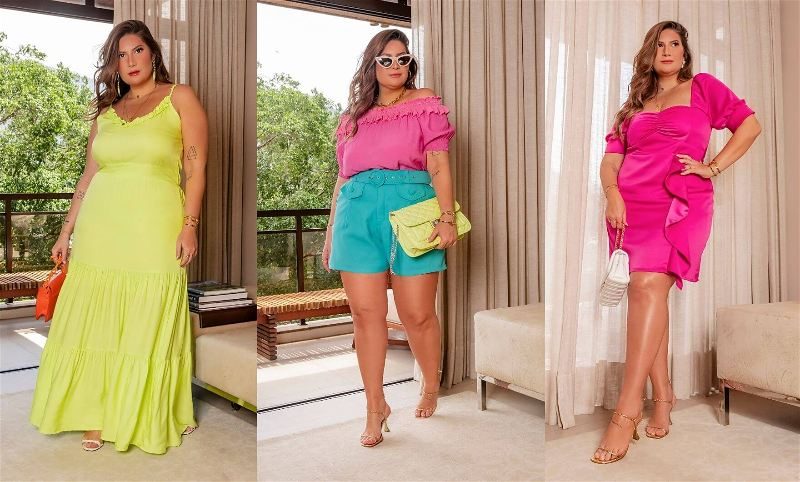 Imagem em destaque de 3 mulheres usando looks com cores da moda 2022