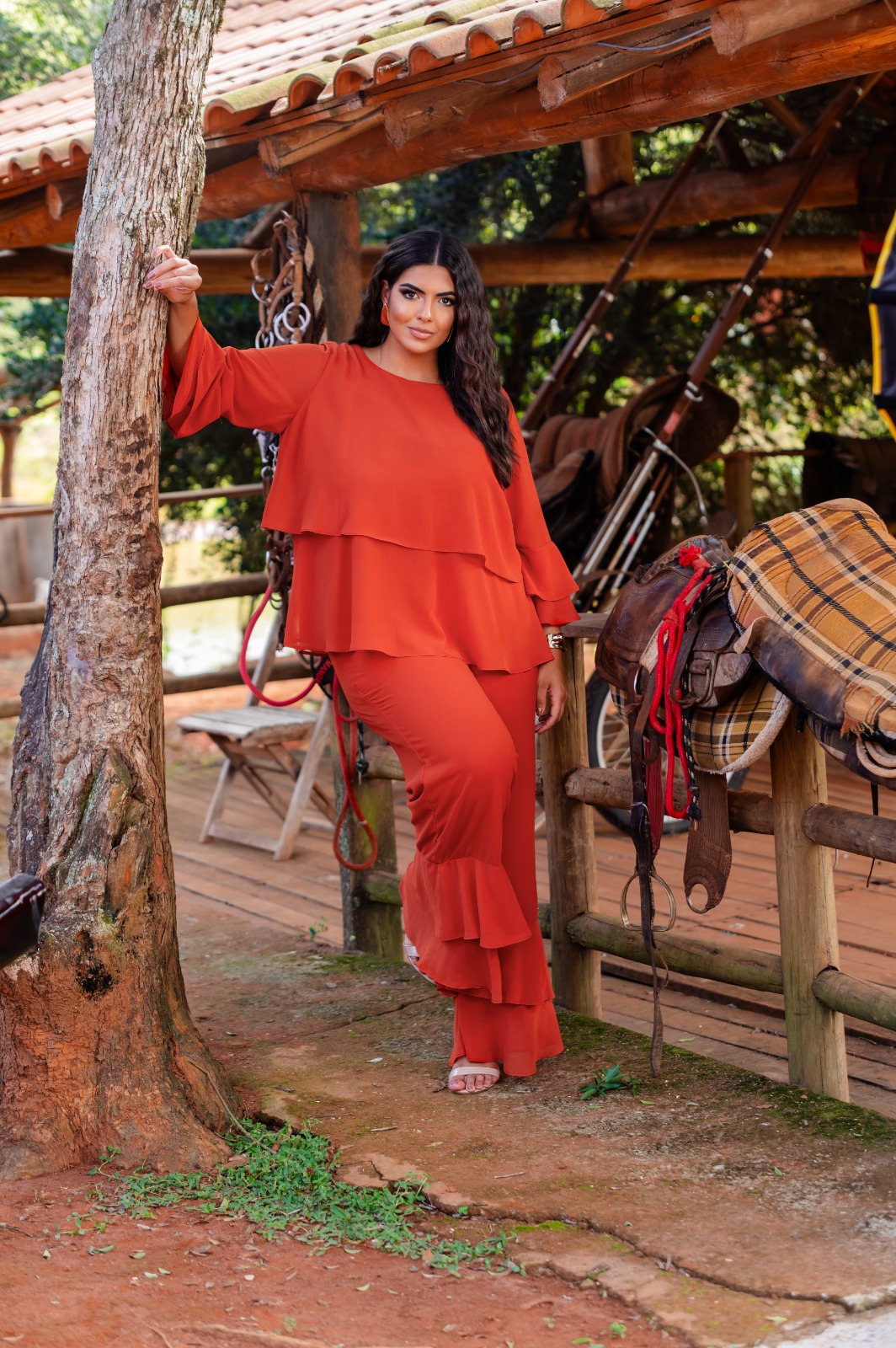 blusa laranja ana maya