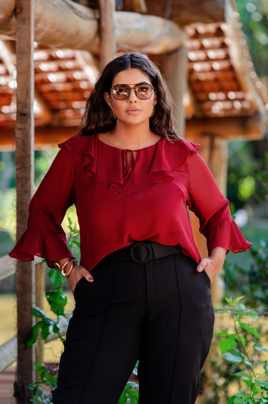 Blusas com babados